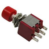 Кнопочный переключатель RUICHI TS-009, ON-ON, 5 А, 250 В, 100 мОм, круглый, красный