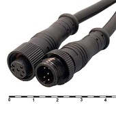 Разъемы герметичные кабельные (штекер-гнездо) RUICHI BLHK12-6PB, 6 контактов, IP67, 5 А, 250 В, черные