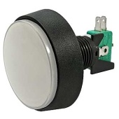Кнопка GMSI круглая RUICHI 1B-C с LED подсветкой 12 В, 5 А, 30 мОм, 250 В, NO(NC)+NC(NO), белая