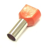 Наконечник штыревой втулочный изолированный RUICHI DTE10014, 4.5x14 мм, 2х10.0 мм?, красный