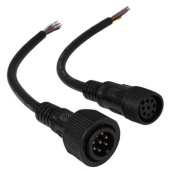 Разъемы герметичные кабельные (штекер-гнездо) RUICHI BLHK20-8PB, 8 контактов, IP67, 5 А, 250 В, черные