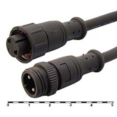 Разъемы герметичные кабельные (штекер-гнездо) RUICHI BLHK16-2PB, 2 контакта, IP67, 5 А, 250 В, черные