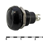 Кнопка антивандальная без подсветки RUICHI TD-986, термопластик, черная
