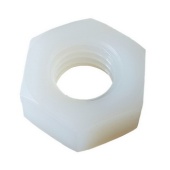 Гайка пластиковая полиамидная RUICHI DIN 555, М6, PA66, белая