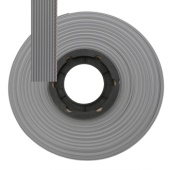 Кабель ленточный 10-проводный RUICHI, шаг 1,00 мм, сечение 28 AWG, жила CU, изоляция PVC, цвет серый