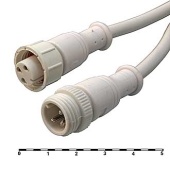 Разъемы герметичные кабельные (штекер-гнездо) RUICHI BLHK16-3PW, 3 контакта, IP67, 5 А, 250 В, белые