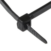 Хомут-стяжка кабельная нейлоновая неразъемная RUICHI, 8x300 мм, черная, упаковка 100 шт.