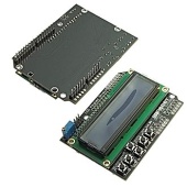Модуль дисплея символьного LCD с клавиатурой управления RUICHI LCD-1602, синий дисплей