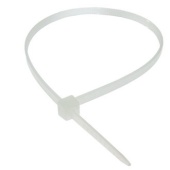 Хомут-стяжка кабельная нейлоновая неразъемная RUICHI, 250x4 мм, белая, упаковка 100 шт.