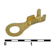 Наконечник кольцевой неизолированный RUICHI DJ431-4B, 1,0…1,5 мм?, латунь H65Y