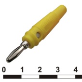 Штекер RUICHI 10-0074 желтый, винтовое крепление