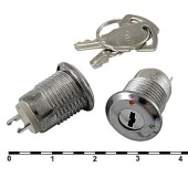 Выключатель с ключом RUICHI KDS-3 ON-OFF, 2 положения, 0.5 А, 50 мОм, с сигнальной подсветкой