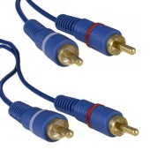 Аудио-видео шнур RUICHI 2 RCA - 2 RCA, 1.5 м, синий