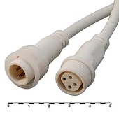Разъемы герметичные кабельные (штекер-гнездо) RUICHI BLHK16-4PW, 4 контакта, IP67, 5 А, 250 В, белые
