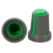 Ручка приборная RUICHI RR4817 (6 мм круг зелёный), на вал с зубцами