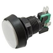 Кнопка GMSI круглая RUICHI 4B-C с LED подсветкой 12 В, 5 А, 30 мОм, 250 В, NO(NC)+NC(NO), белая