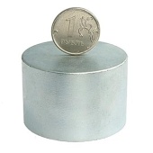 Магнит самарий-кобальтовый дисковый RUICHI, 45x30 мм, класс N35, круглый