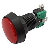 Кнопка GMSI круглая RUICHI 4B-C с LED подсветкой 12 В, 5 А, 30 мОм, 250 В, NO(NC)+NC(NO), красная