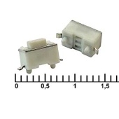 Тактовая кнопка RUICHI IT-1101NE-E, 6x3x4.3 мм, OFF-(ON), 50 мА, 12 В, 100 мОм
