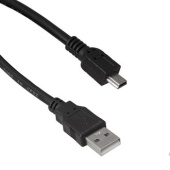 Компьютерный шнур RUICHI USB 2.0 A(m)-mini USB B(m), 1.8 м, чёрный