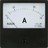 Амперметр переменного тока аналоговый RUICHI Ц42300, 75/5 А, 50 Гц