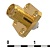 Разъём высокочастотный RUICHI SMA-BJ2 gold, крепление под 4 винта
