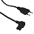 Сетевой шнур RUICHI Y001/ST2, вилка прямая CEE7/16 - розетка угловая IEC C7, 1.8 м, 2х0.75 мм2, 2,5 А, 250 В, черный
