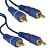 Аудио-видео шнур RUICHI 2 RCA - 2 RCA, 3 м, синий