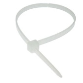 Хомут-стяжка кабельная нейлоновая неразъемная RUICHI, 200x4 мм, белая, упаковка 100 шт.